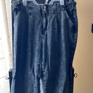 80s Style Black Denim